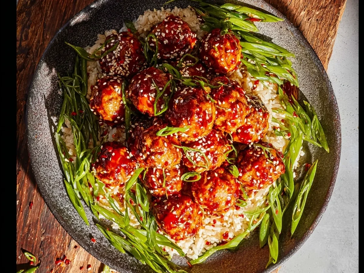 Spicy Firecracker Meatballs: Zesty Kick & Sweet Glaze - Image 1