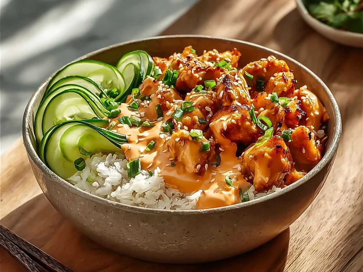 Spicy Peanut Bang Bang Chicken Bowl Recipe - Image 2