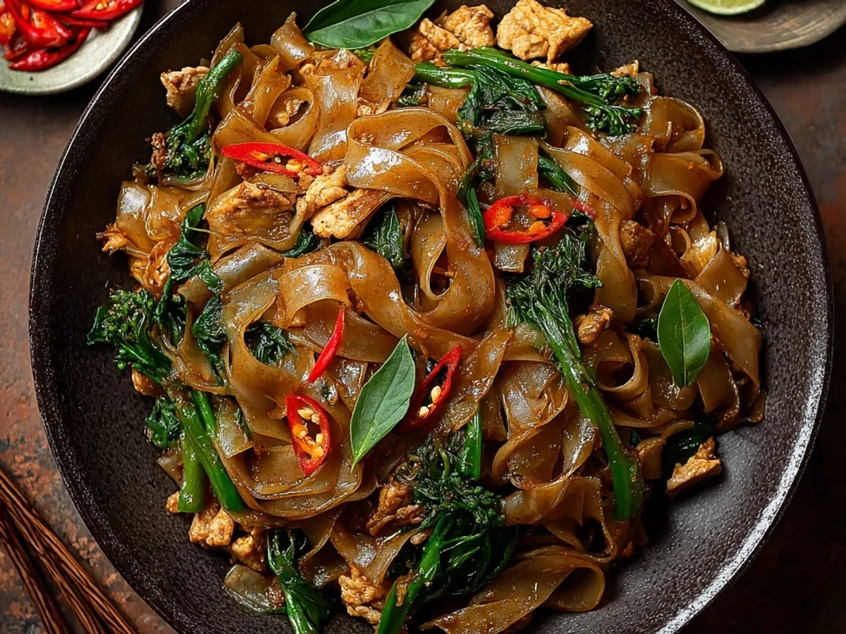 Spicy Street Style Thai Drunken Noodles: A Flavor Adventure - Image 1
