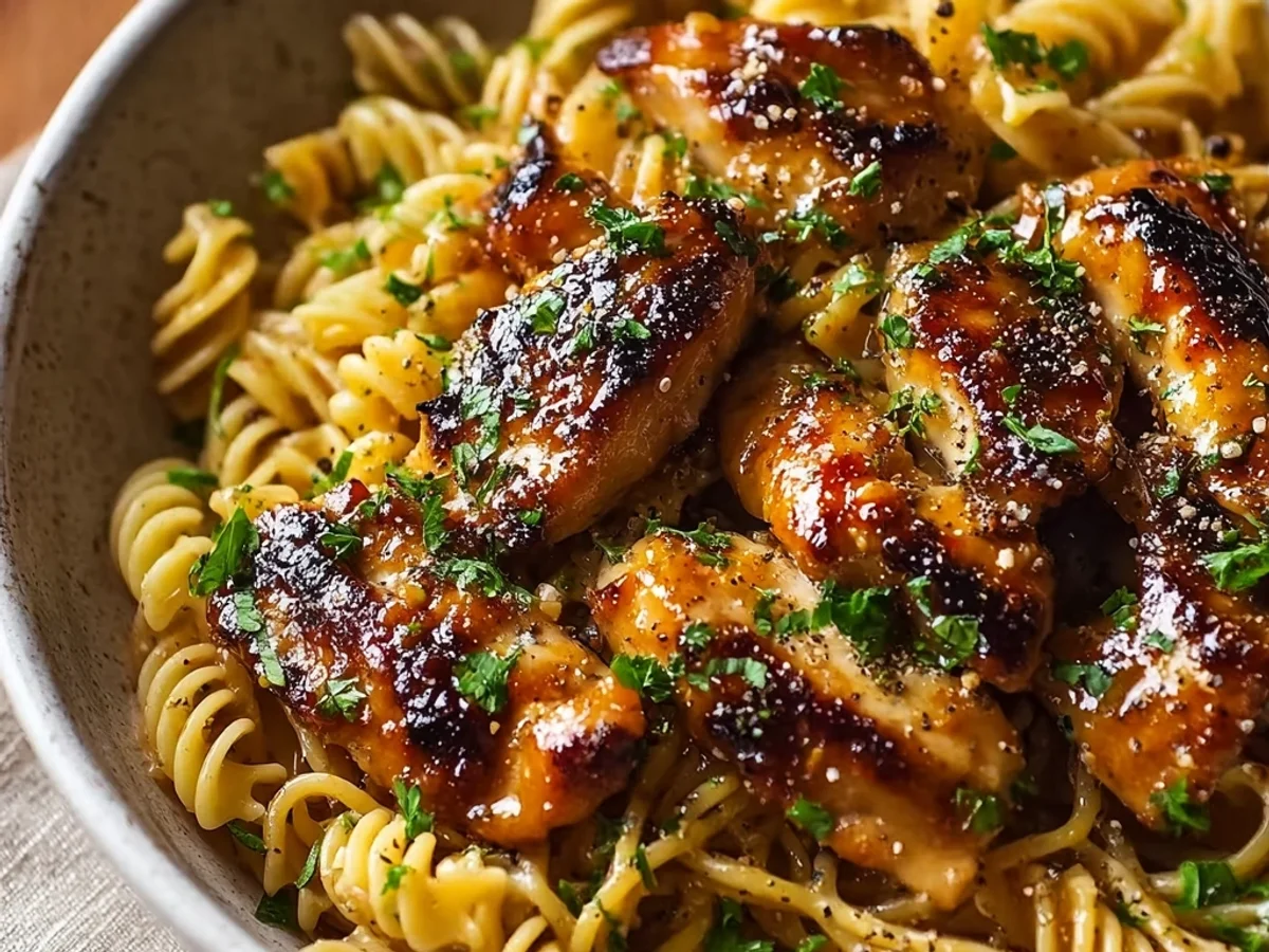 Spicy-Sweet Honey Pepper Chicken Pasta Dinner - Image 1