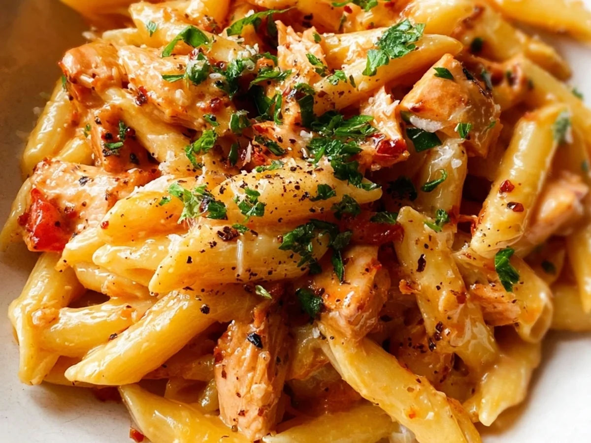 Spicy Turkey Ham Tomato Pasta: Quick & Flavorful Dinner - Image 1