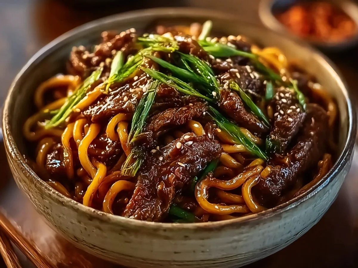 Sticky Beef Noodles: Sweet & Savory Dinner - Image 2