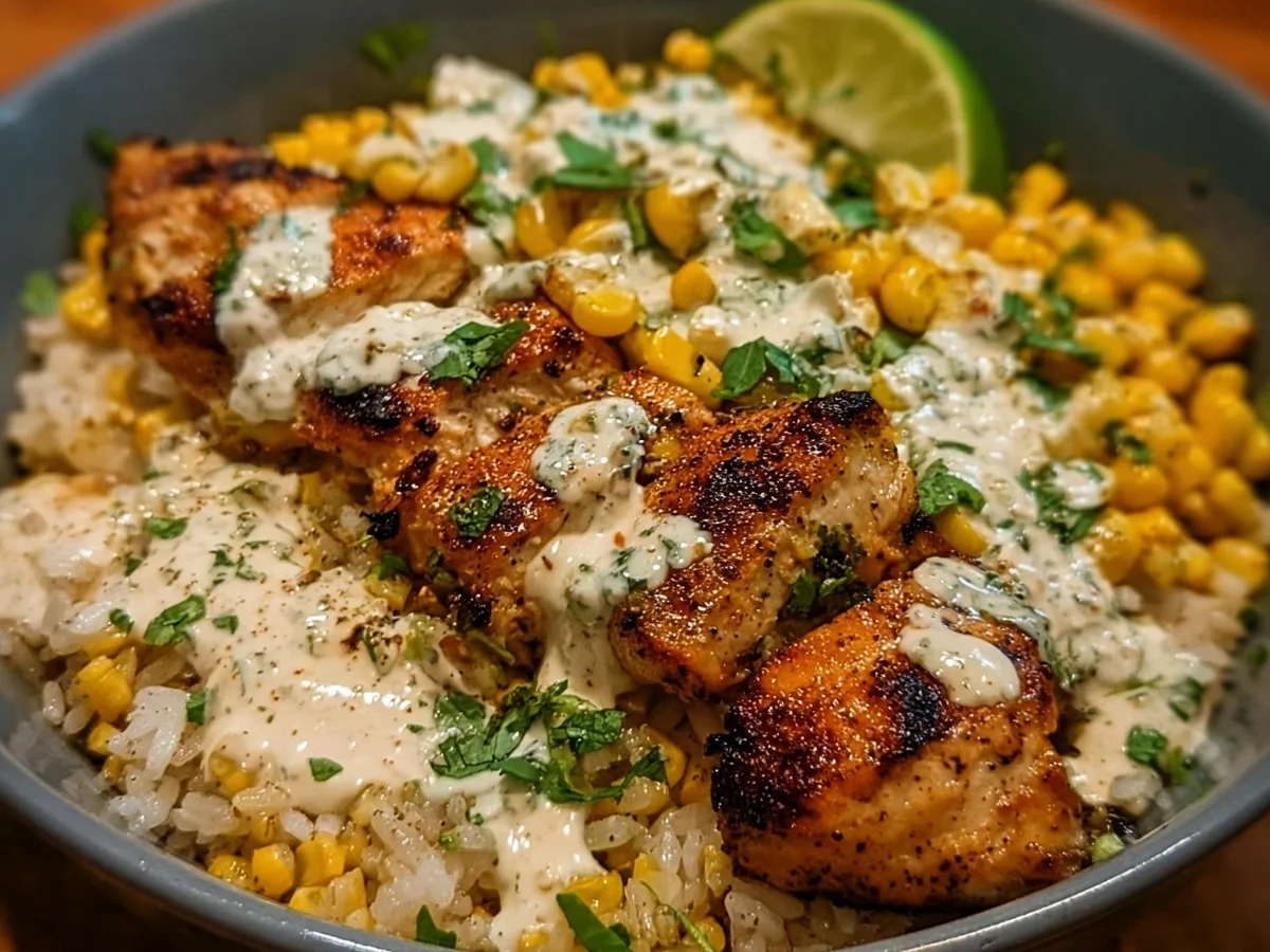 Street Corn Chicken Rice Bowl: High-Protein Meal - Image 1
