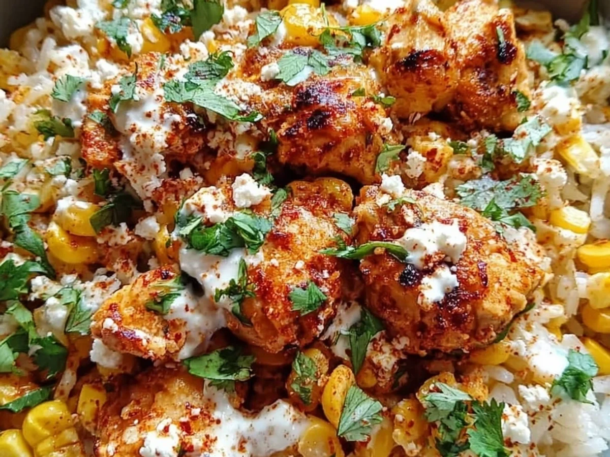 Street Corn Chicken Rice Bowl: Tangy & Zesty Dinner - Image 1