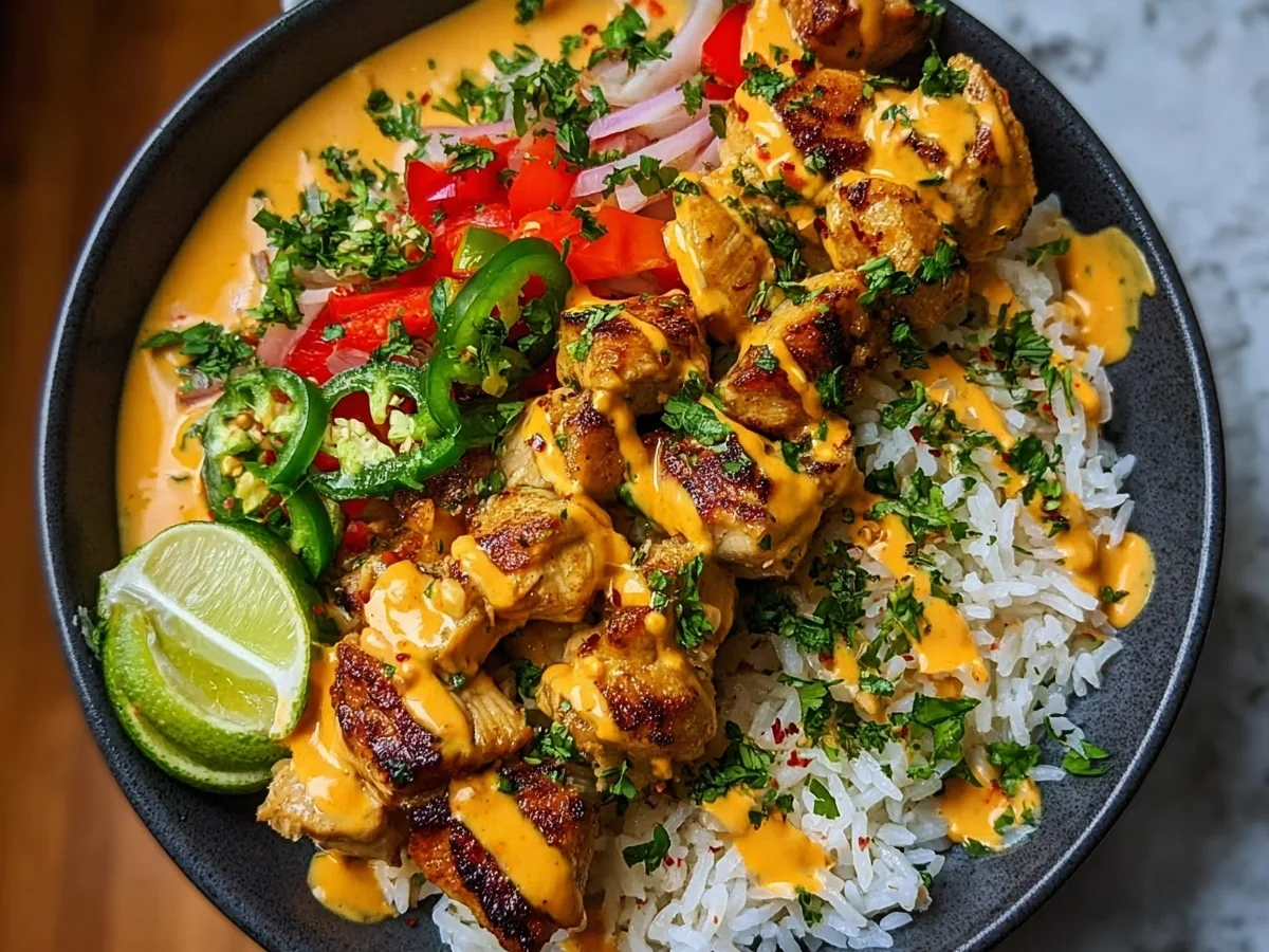 Sweet Chili Chicken Bowl with Coconut Lime Drizzle - Image 2