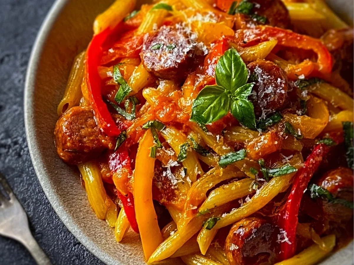 Sweet Pepper Beef Sausage Pasta: A Weeknight Favorite - Image 2