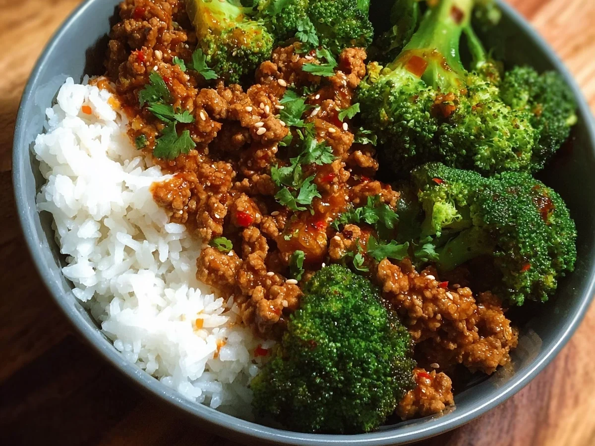 Sweet & Spicy Ground Turkey Broccoli Bowls - Image 1