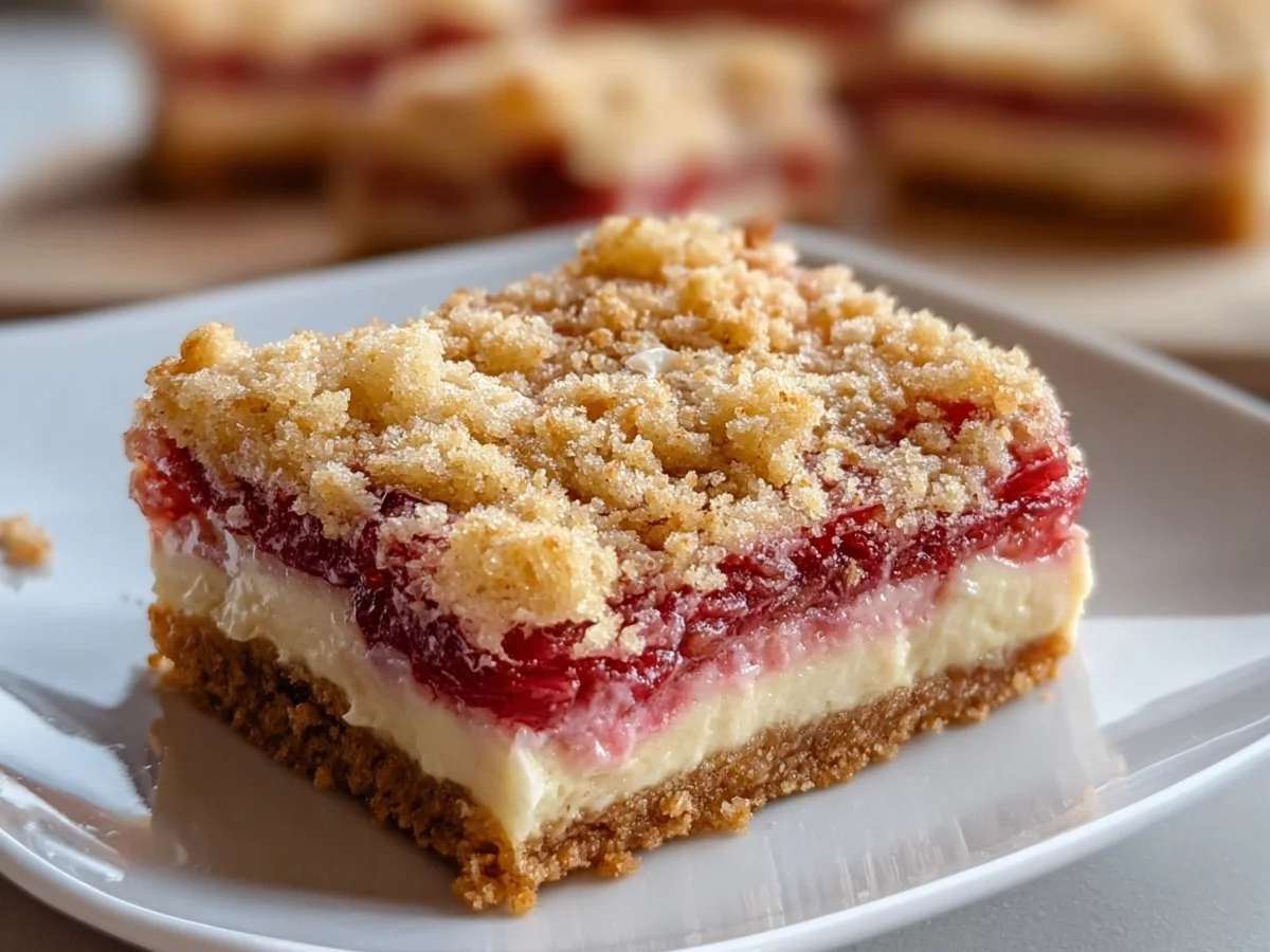 Sweet Tangy Rhubarb Cream Cheese Bars - Image 2
