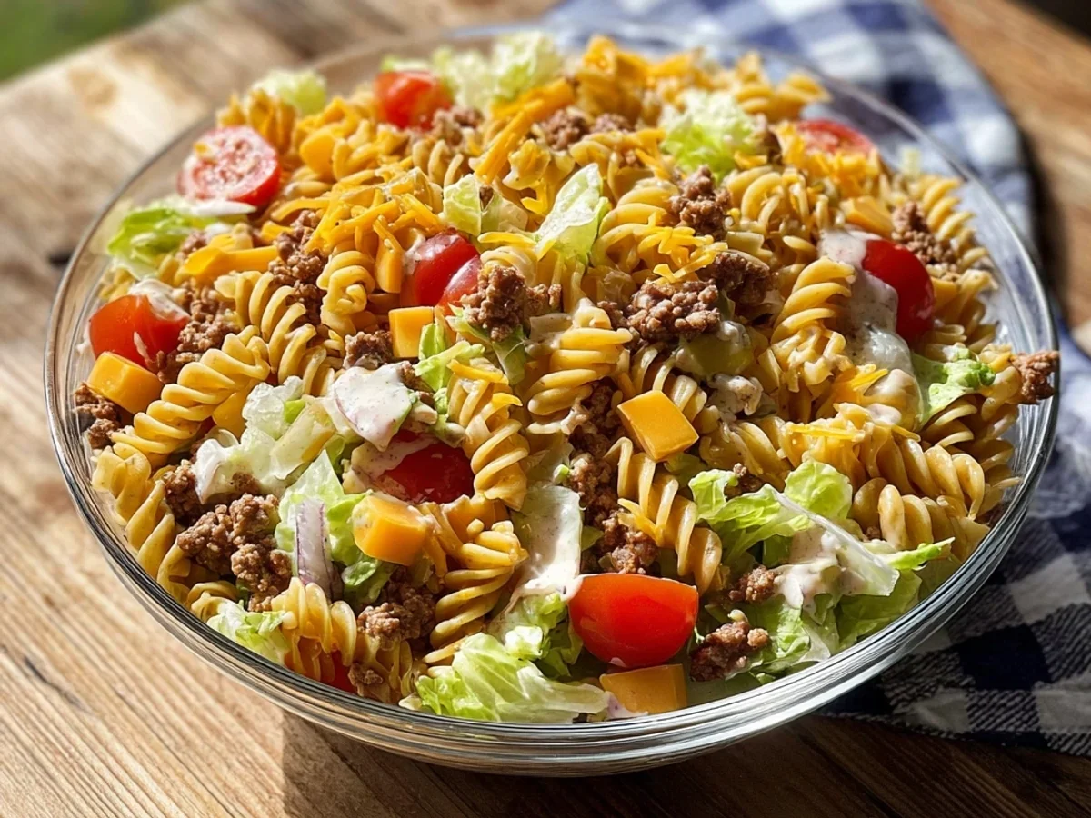 Tangy Big Mac Pasta Salad: A Burger Remix - Image 1