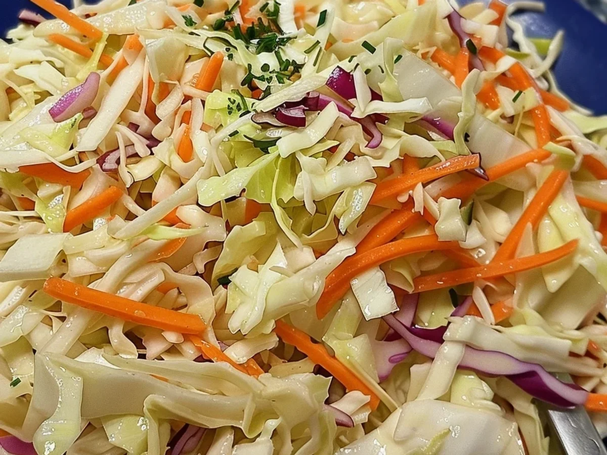 Tangy Classic Vinegar Oil Coleslaw Recipe - Image 2