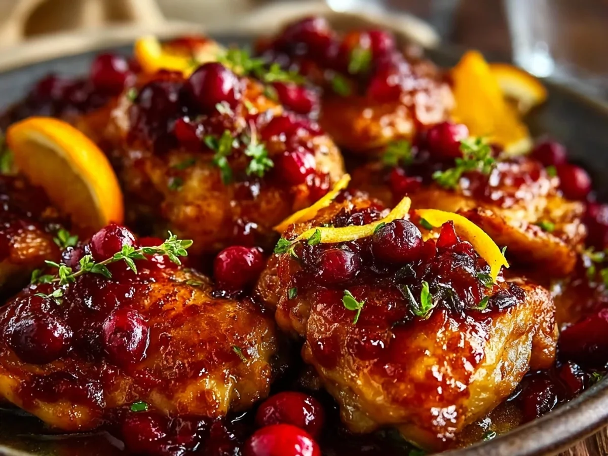 Tangy Cranberry Orange Chicken Dinner - Image 1