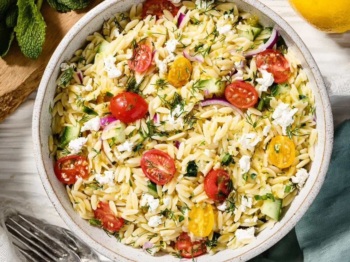 Tangy Lemon Orzo Salad: A Bright Summer Side - Image 2