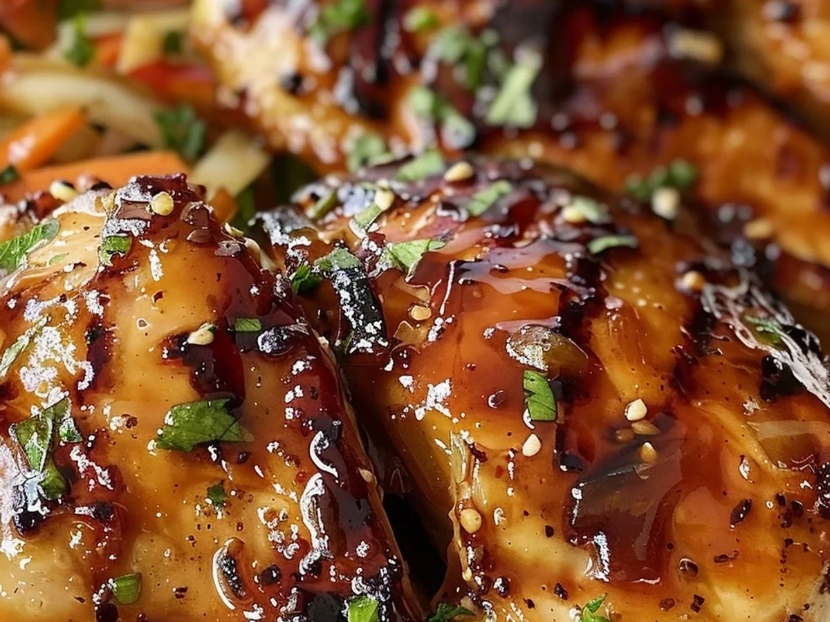 Tangy Sticky Apple Cider Chicken with Autumn Slaw - Image 1