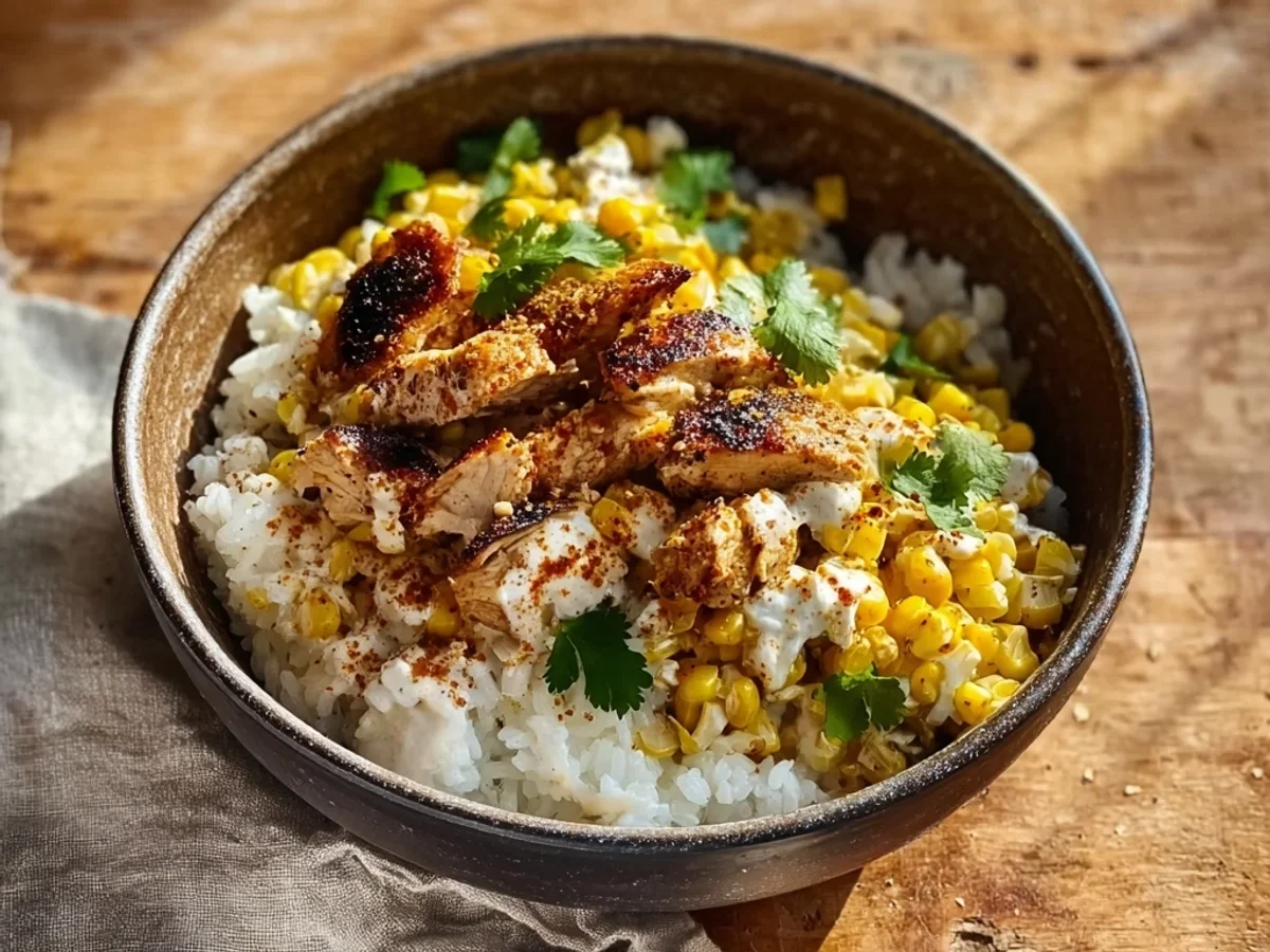 Tangy Street Corn Chicken Rice Bowl for Weeknights - Image 2