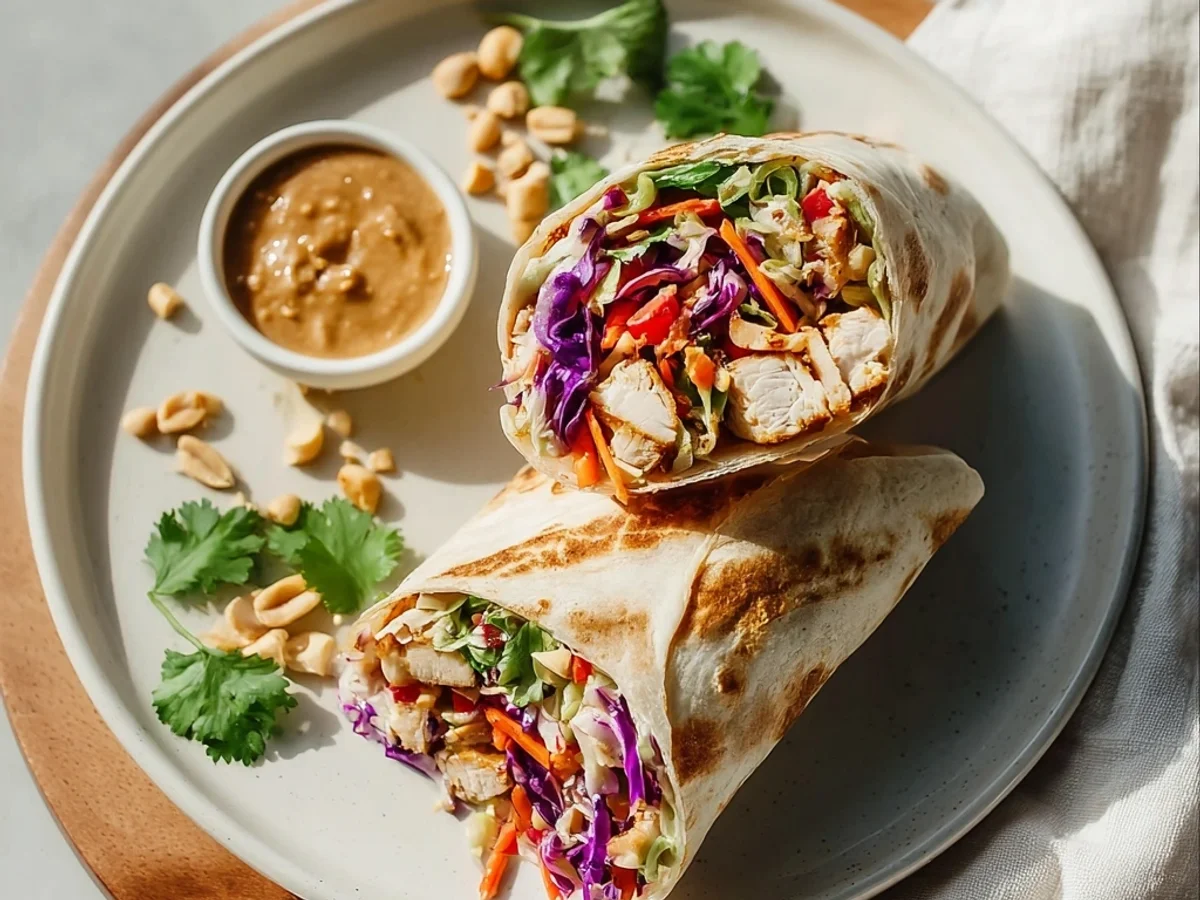 Tangy Thai Chicken Wrap with Crunchy Slaw - Image 2