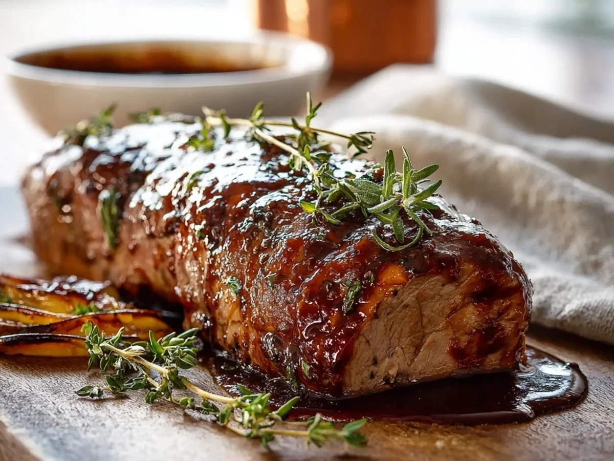 Tender Apple Butter Glazed Lamb Tenderloin (Slow Cooker) - Image 2