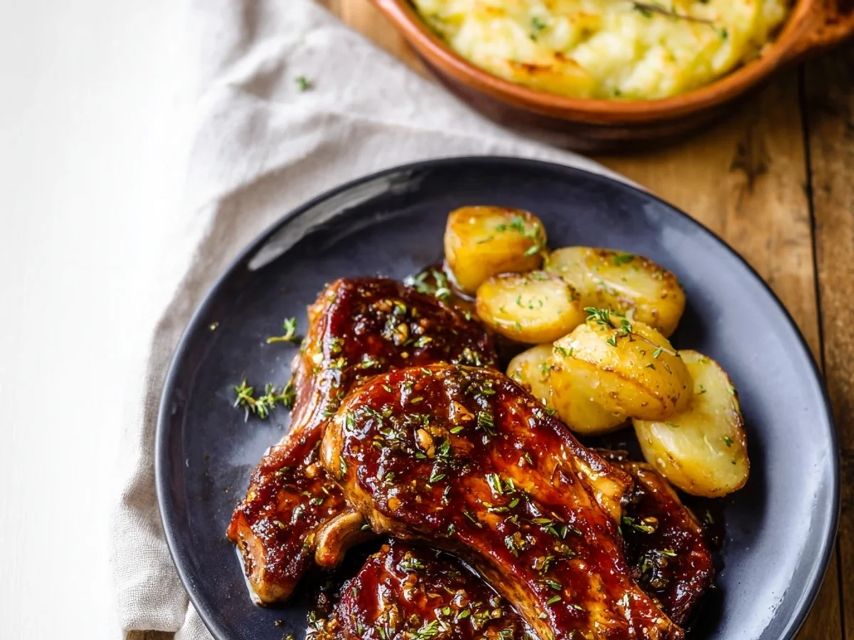Tender Honey Garlic Lamb Chops - Image 1