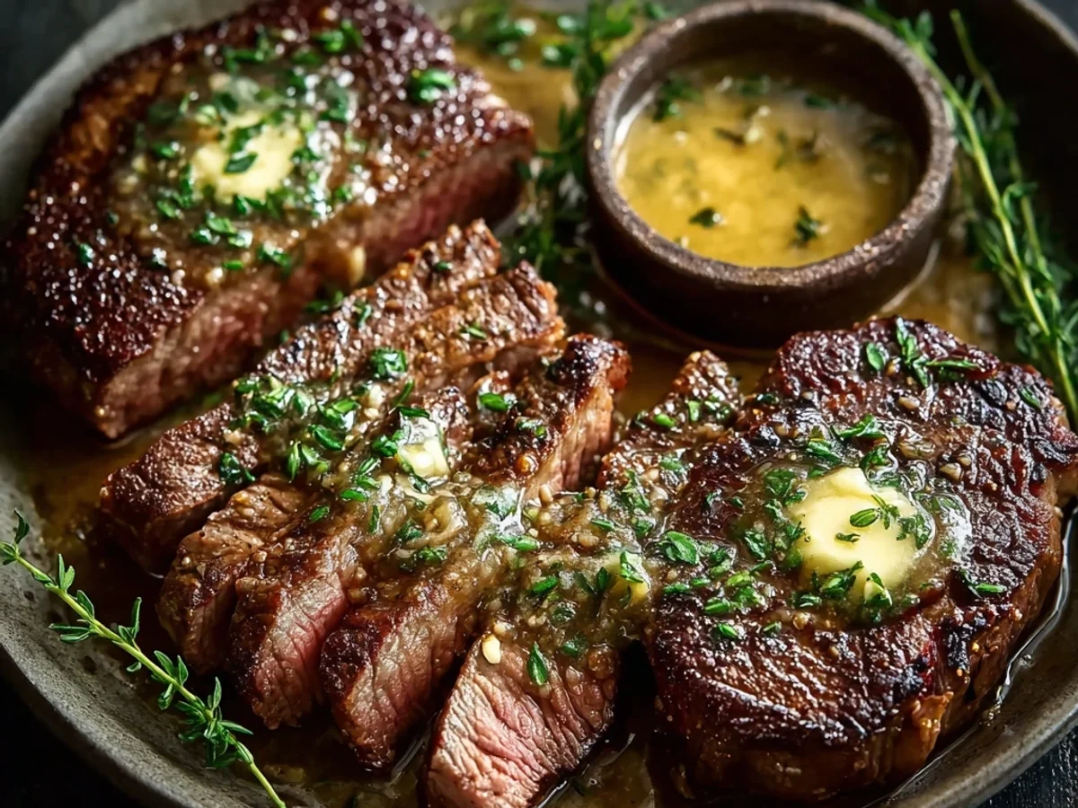 Tender Pan Seared Steak with Garlic Butter - Image 2