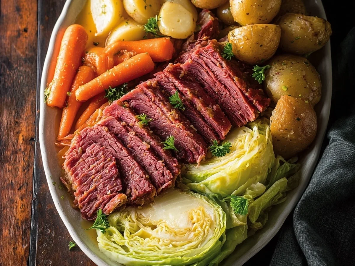 Tender Slow Cooker Corned Beef and Cabbage Dinner - Image 2