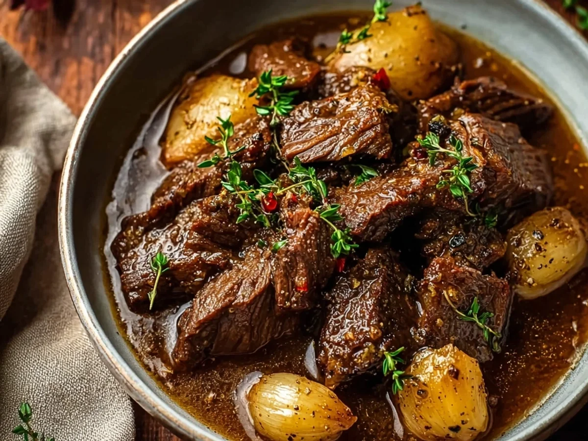 Tender Slow Cooker Garlic Butter Beef Dinner - Image 1