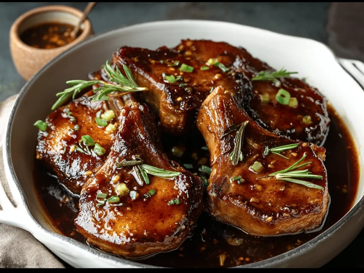 Tender Slow Cooker Honey Garlic Lamb Chops - Image 1