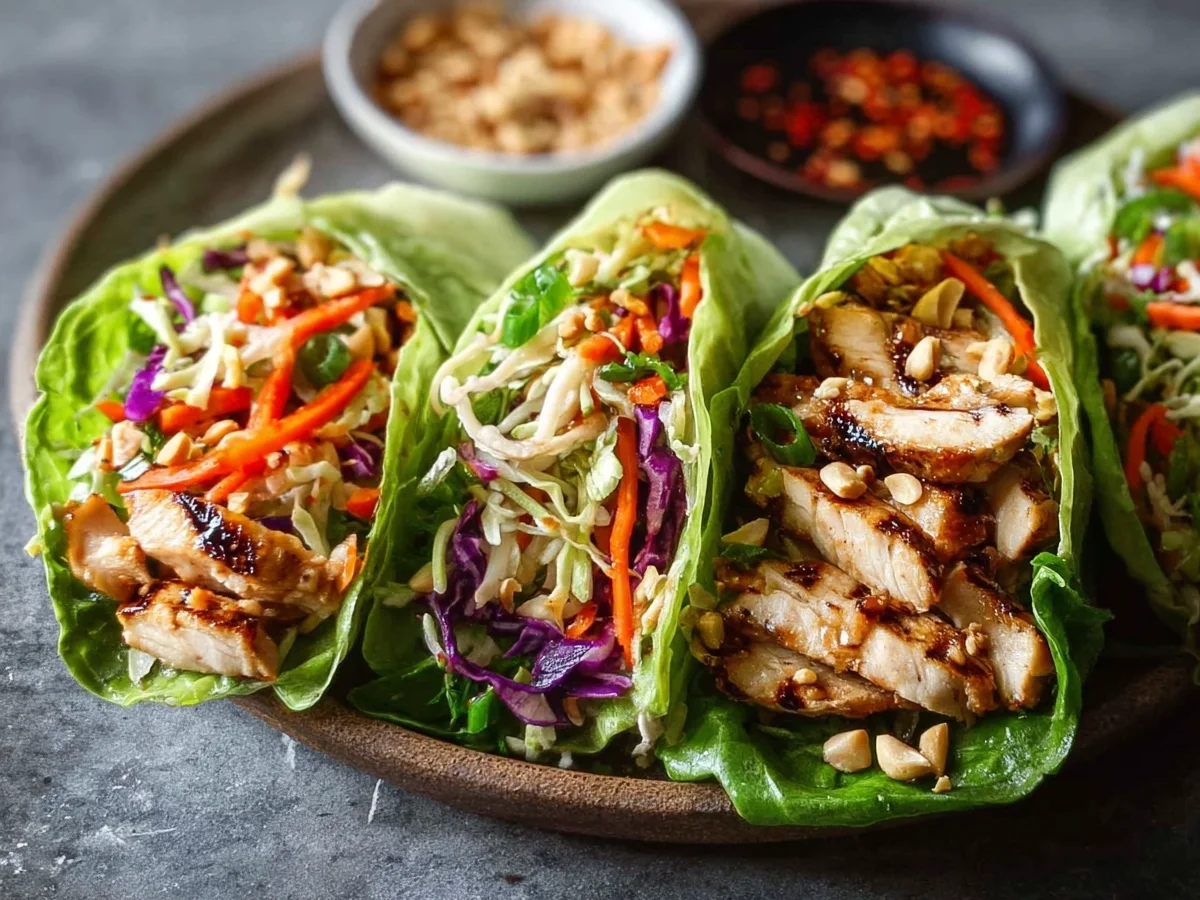 Thai Chicken Wraps with Crunchy Asian Slaw - Image 1