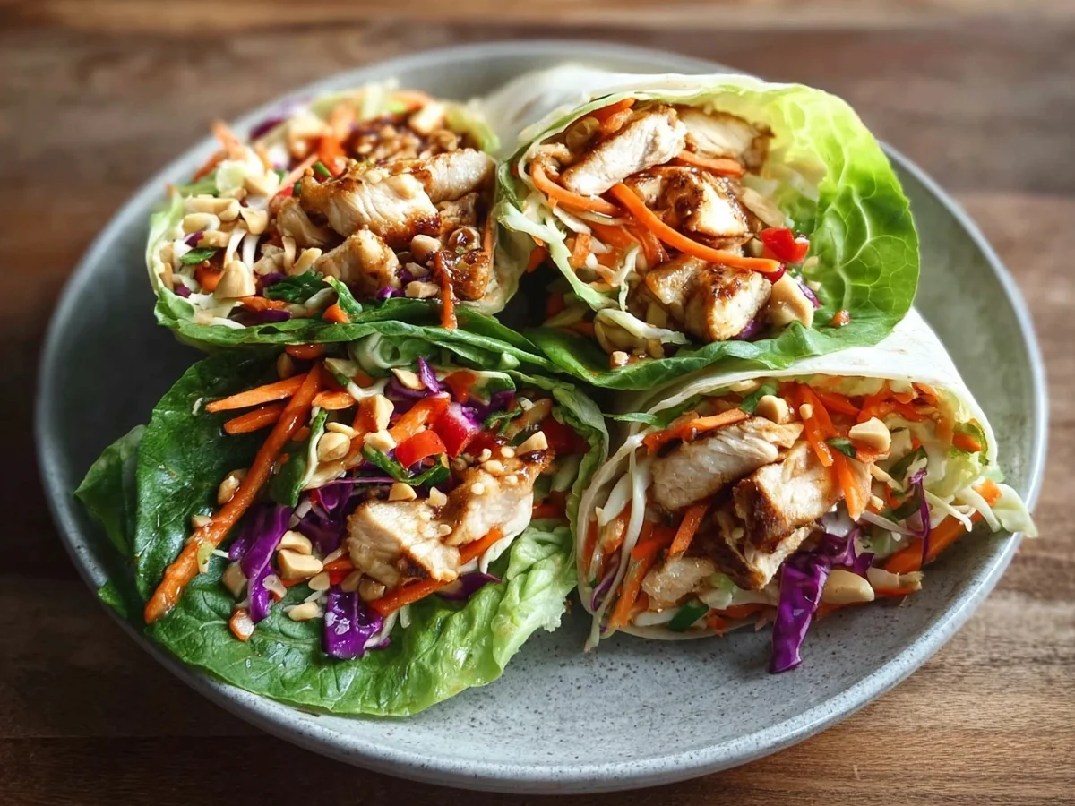 Thai Chicken Wraps with Crunchy Asian Slaw - Image 2