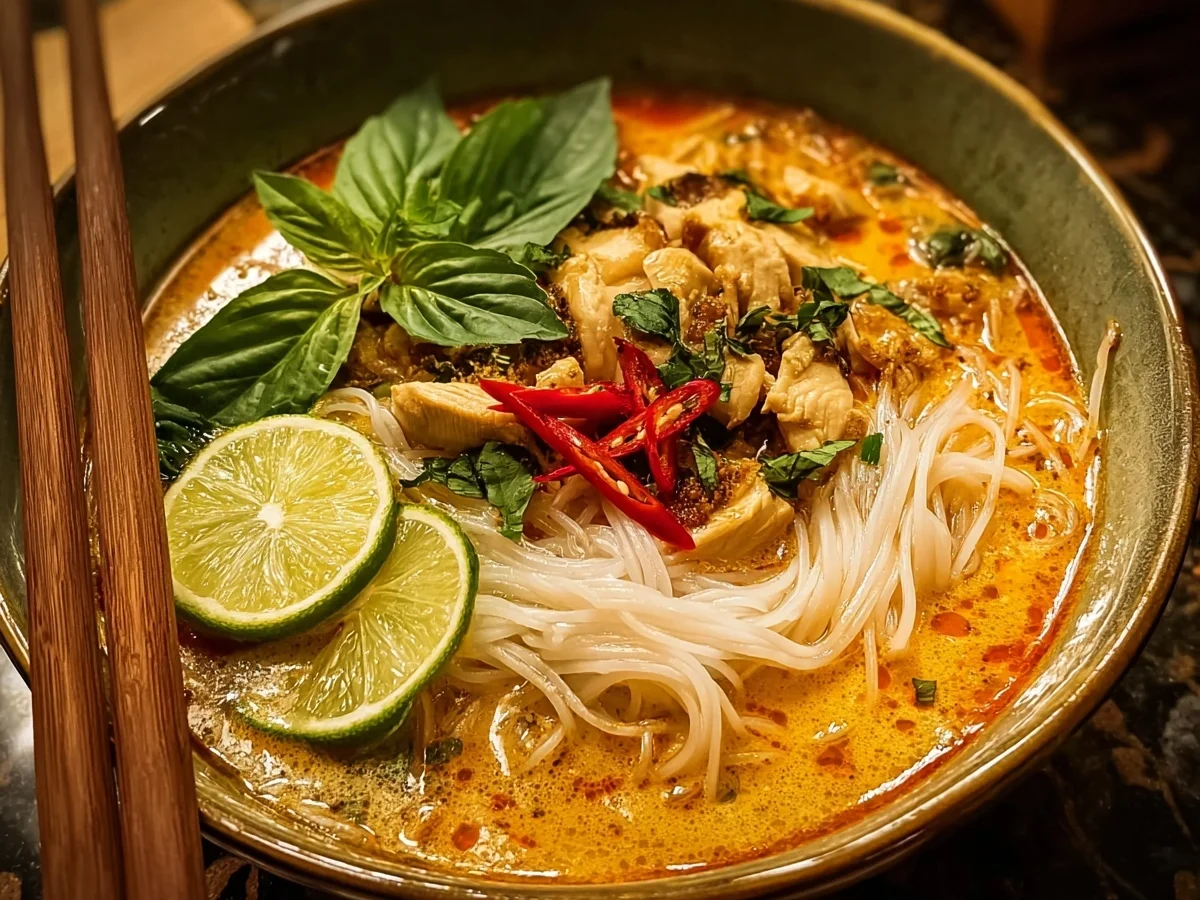 Thai Coconut Chicken Noodle Soup - Image 1