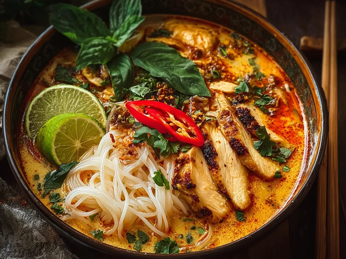 Thai Coconut Chicken Noodle Soup - Image 2
