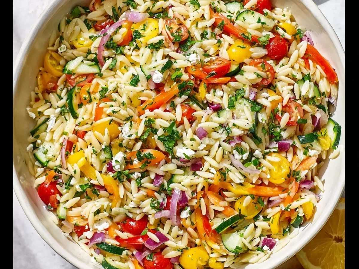 Vibrant Rainbow Orzo Salad Recipe: A Fresh Summer Favorite - Image 2