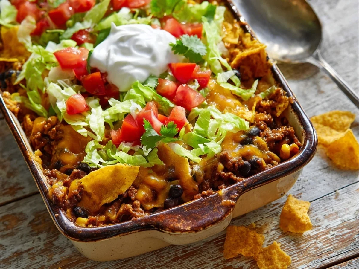 Walking Taco Casserole: Quick & Easy Weeknight Meal - Image 1