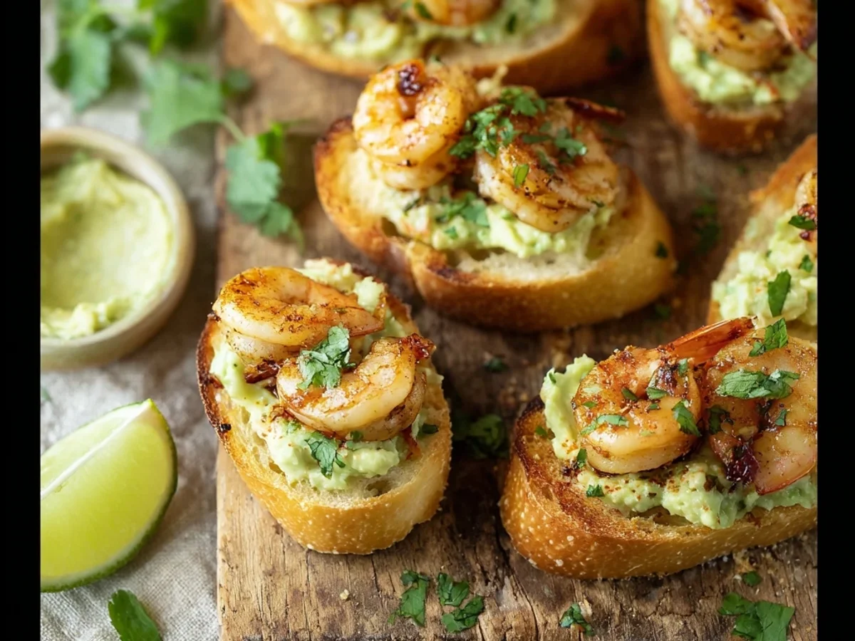 Zesty Garlic Shrimp Avocado Crostini - Image 2
