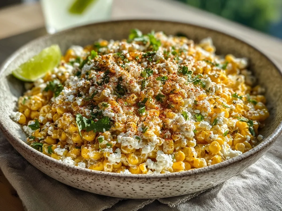 Zesty Mexican Street Corn Salad: Tangy & Creamy - Image 1