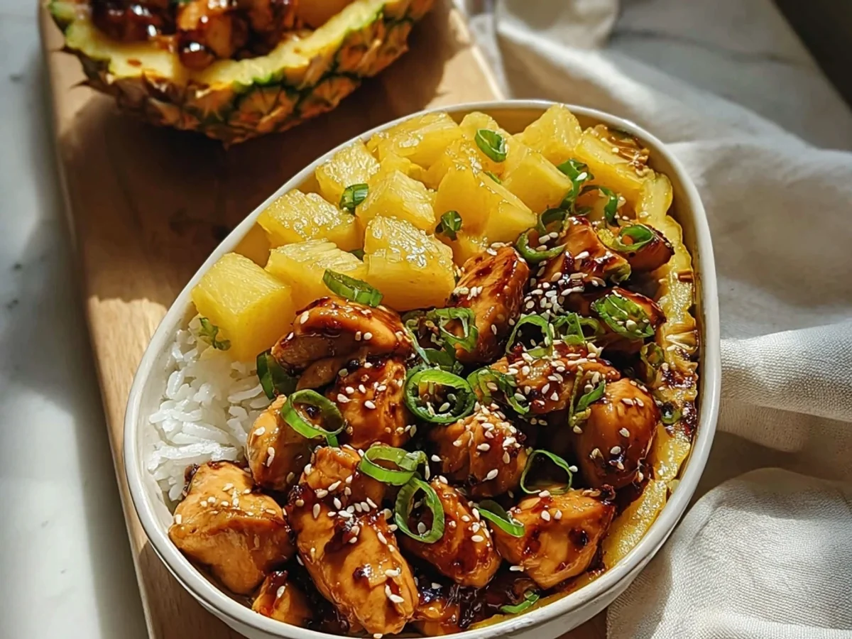 Zesty Teriyaki Chicken Pineapple Bowls - Image 2