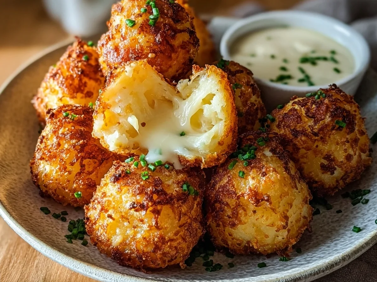 Air Fryer Cheesy Mashed Potato Balls: Crispy Bites - Featured Image