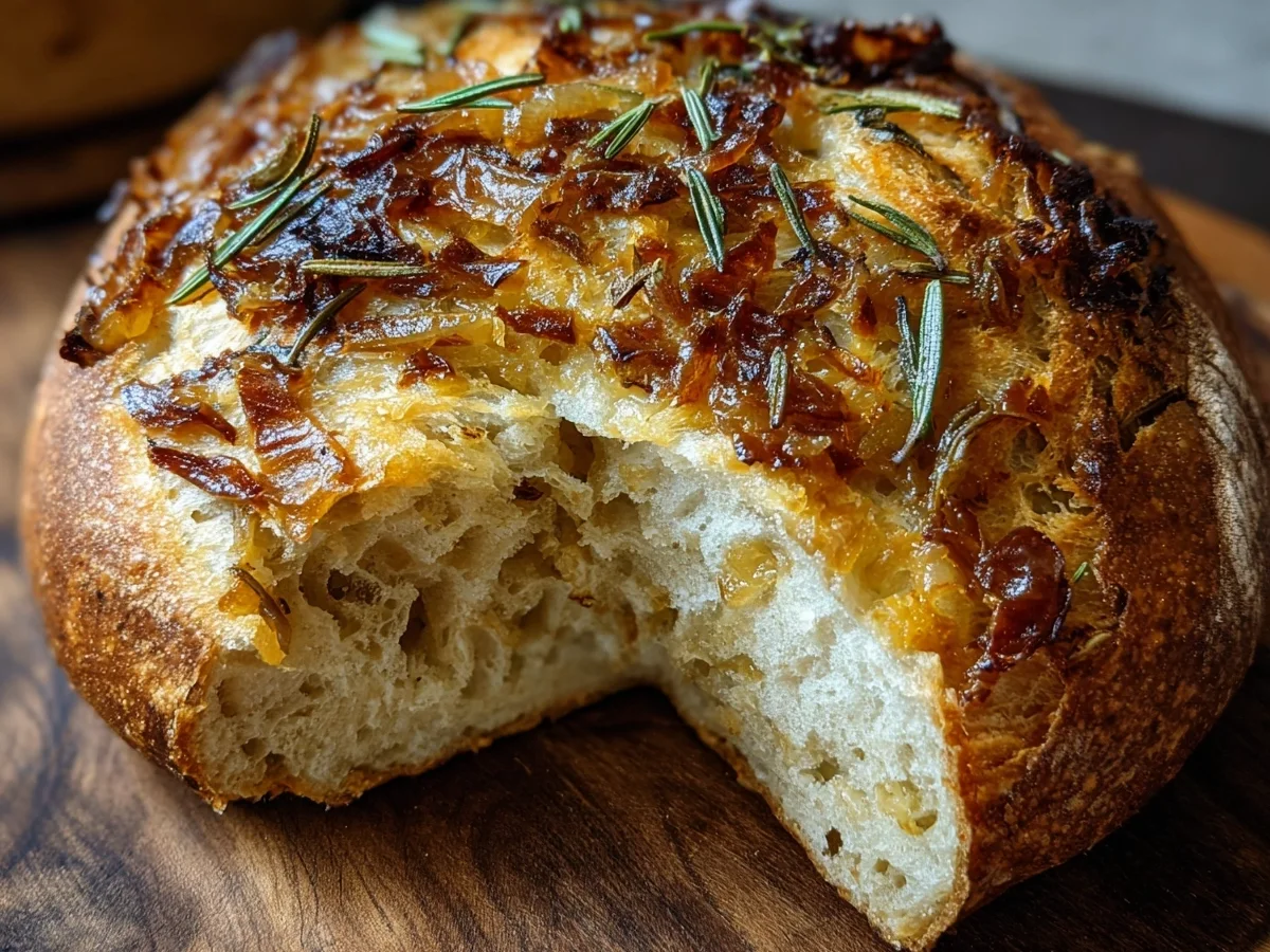 Artisan Caramelized Onion Cheddar Sourdough - Featured Image