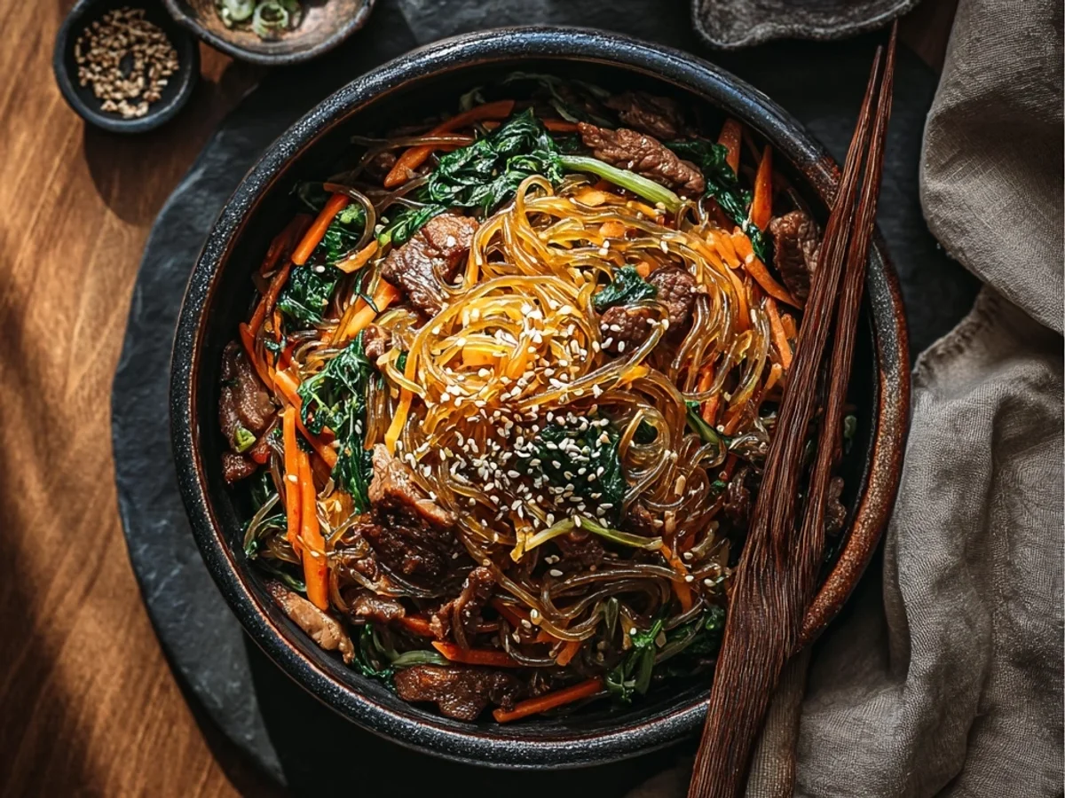 Authentic Korean Japchae: Savory Noodle Stir-Fry - Featured Image