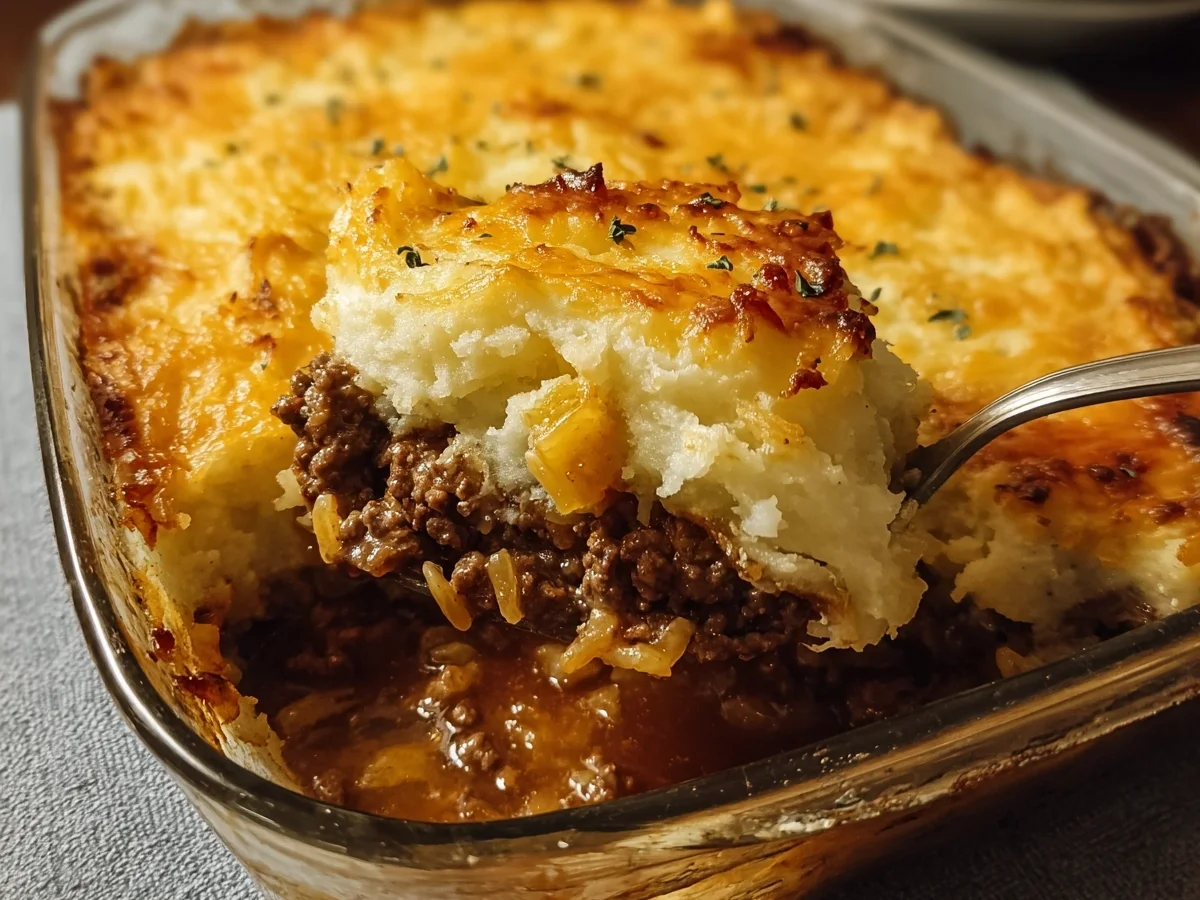Baked Sauerkraut Casserole with Beef, Pineapple & Mashed Potatoes - Featured Image