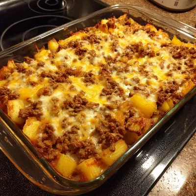 Beef Pineapple Sauerkraut Casserole