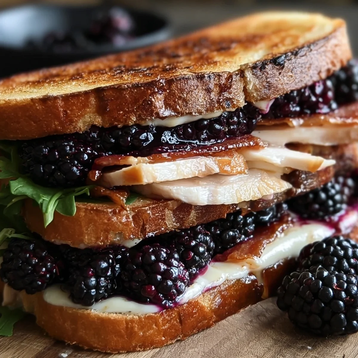Blackberry Brie Turkey Bacon Sandwich: Sweet & Savory