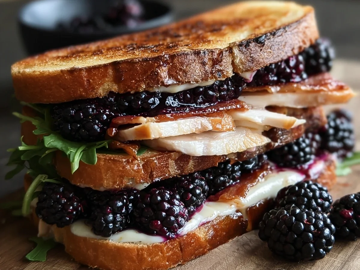 Blackberry Brie Turkey Bacon Sandwich: Sweet & Savory - Featured Image