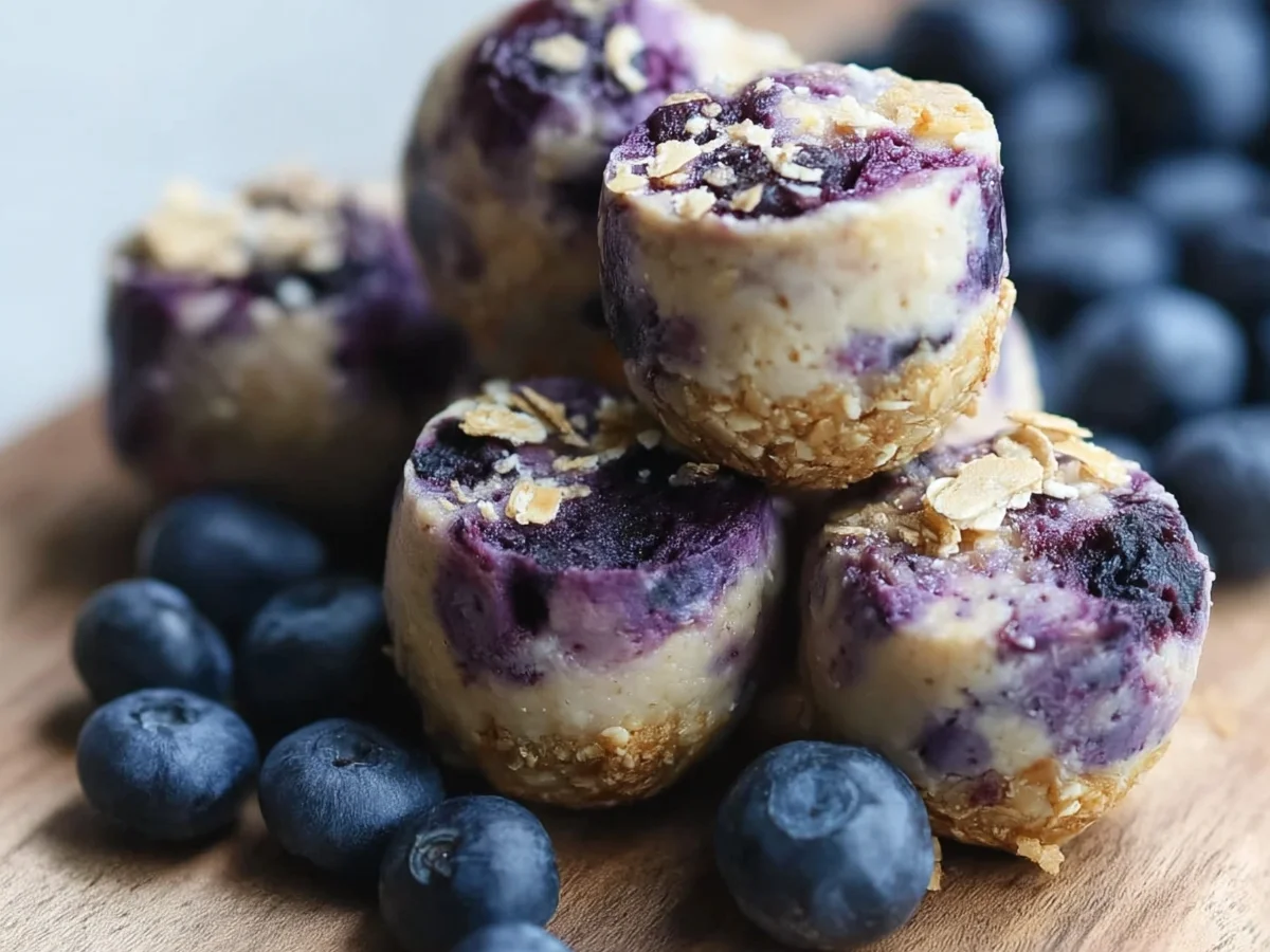 Blueberry Cheesecake Protein Bites: Healthy Snack - Featured Image
