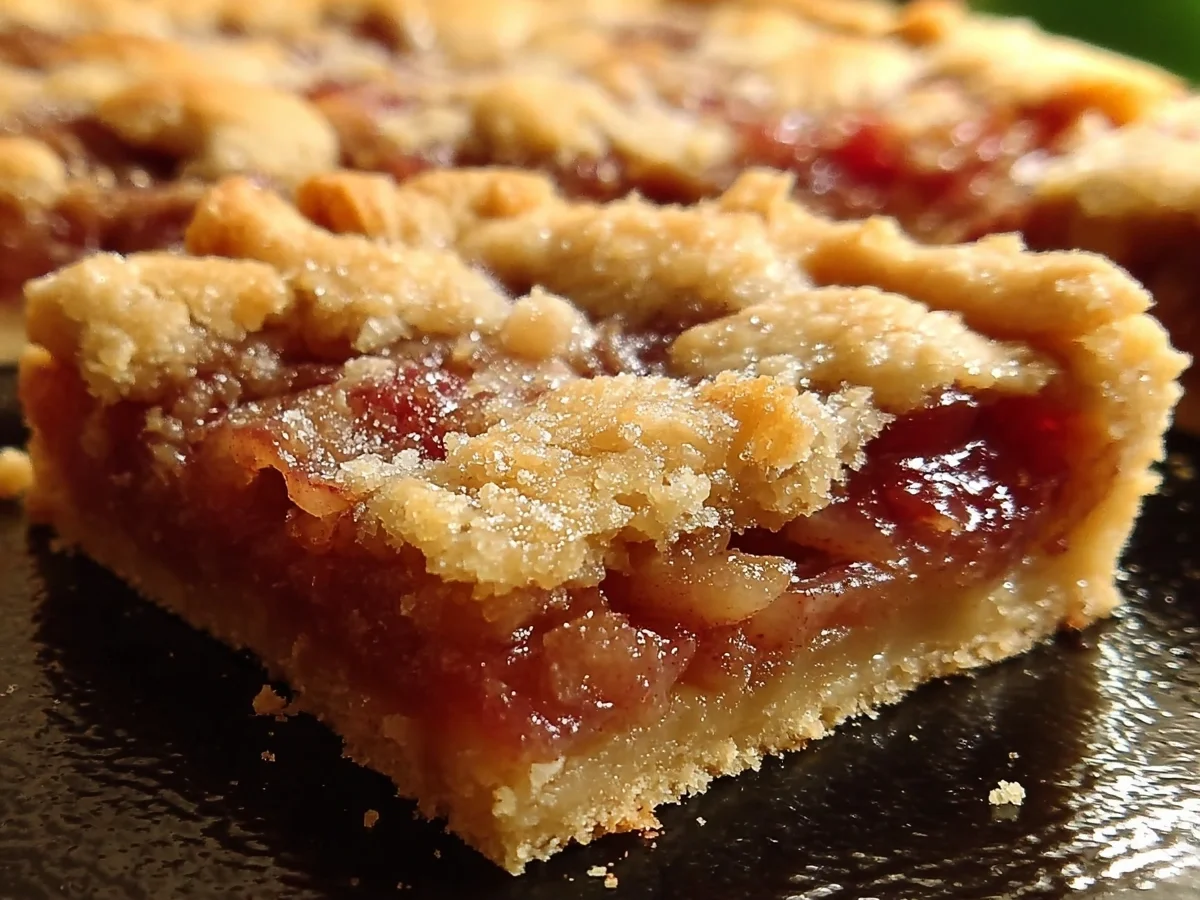 Buttery Rhubarb Shortbread Bars with Crumb Topping - Featured Image