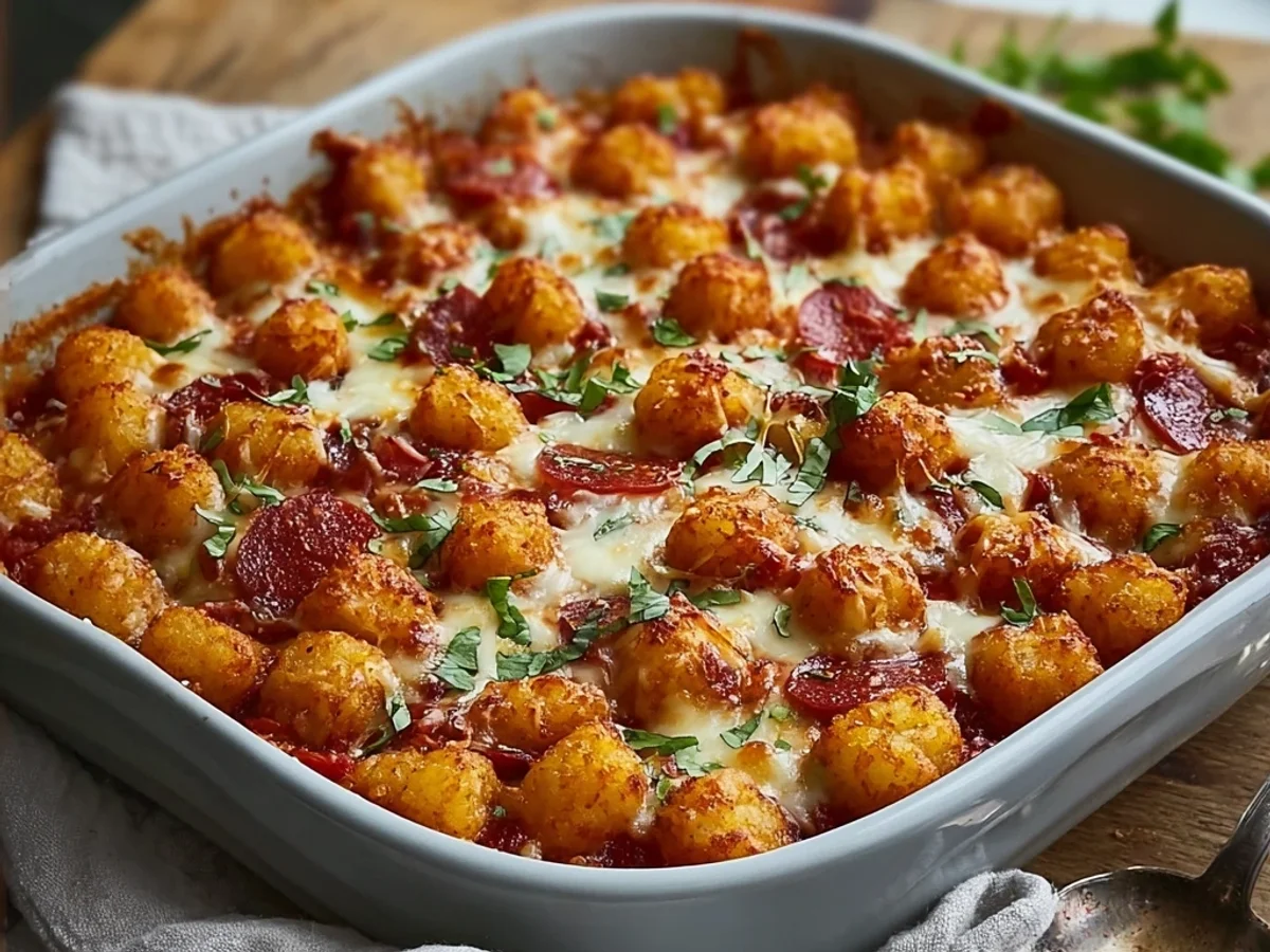 Cheesy Pizza Tot Casserole: Simple Weeknight Comfort - Featured Image