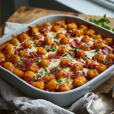 Cheesy Pizza Tot Casserole: Simple Weeknight Comfort