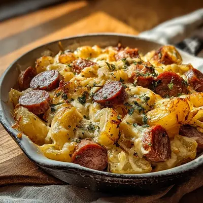 Cheesy Ranch Potatoes & Smoked Sausage: A Hearty Dinner