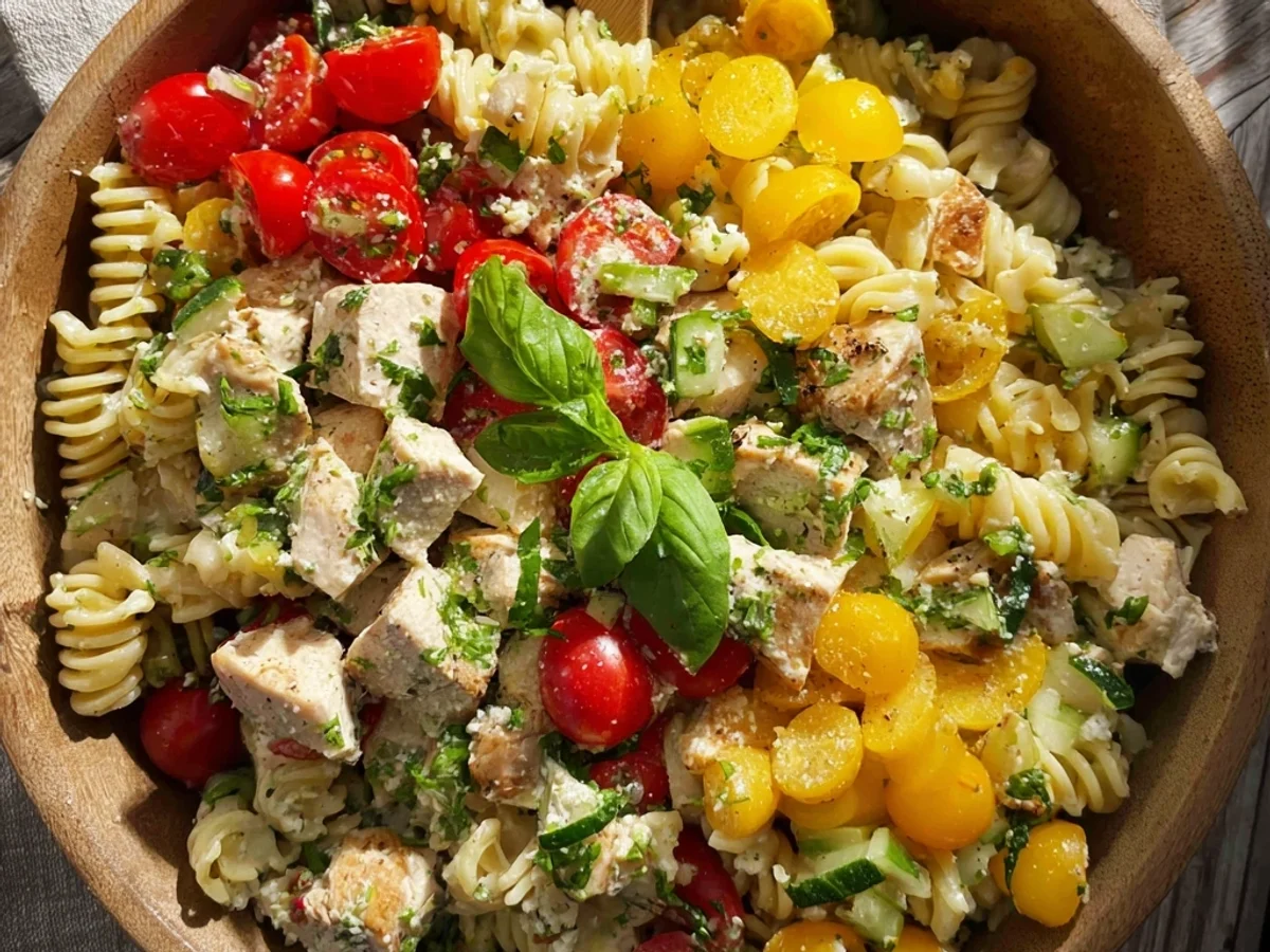 Chicken Pasta Salad: Zesty Lemon Herb Dressing - Featured Image