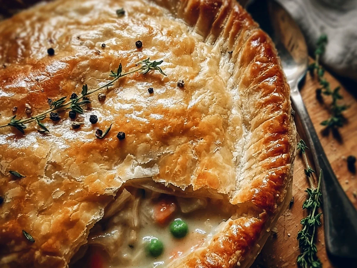 Classic Chicken Pot Pie: Flaky Crust, Rich Filling - Featured Image