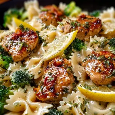 Cowboy Butter Lemon Bowtie Chicken & Broccoli Pasta