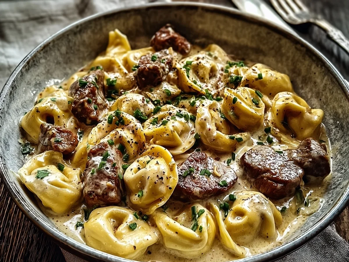 Cracked Garlic Steak Tortellini: Rich Creamhouse Sauce - Featured Image